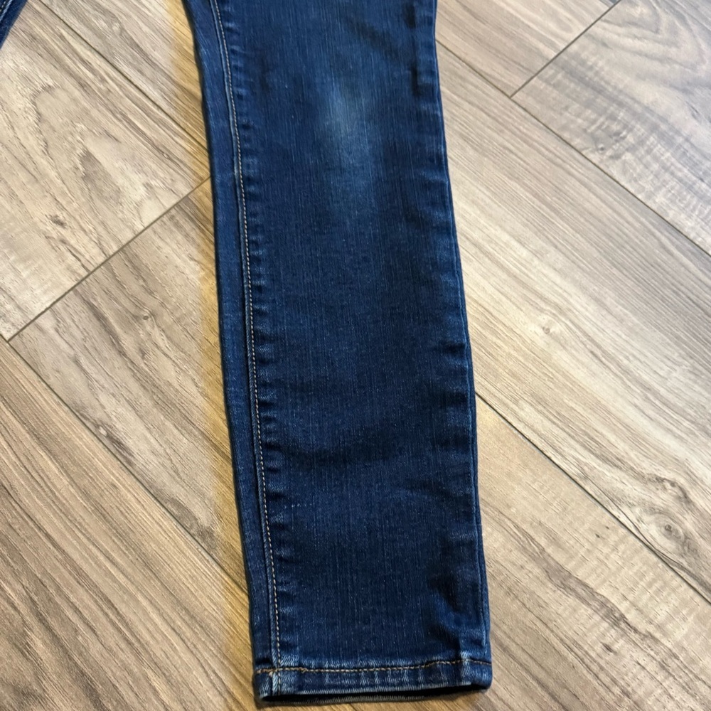 Dark Blue Women's Jeans Ann Taylor LOFT skinny ankle. Size 2 petite - Picture 3 of 7